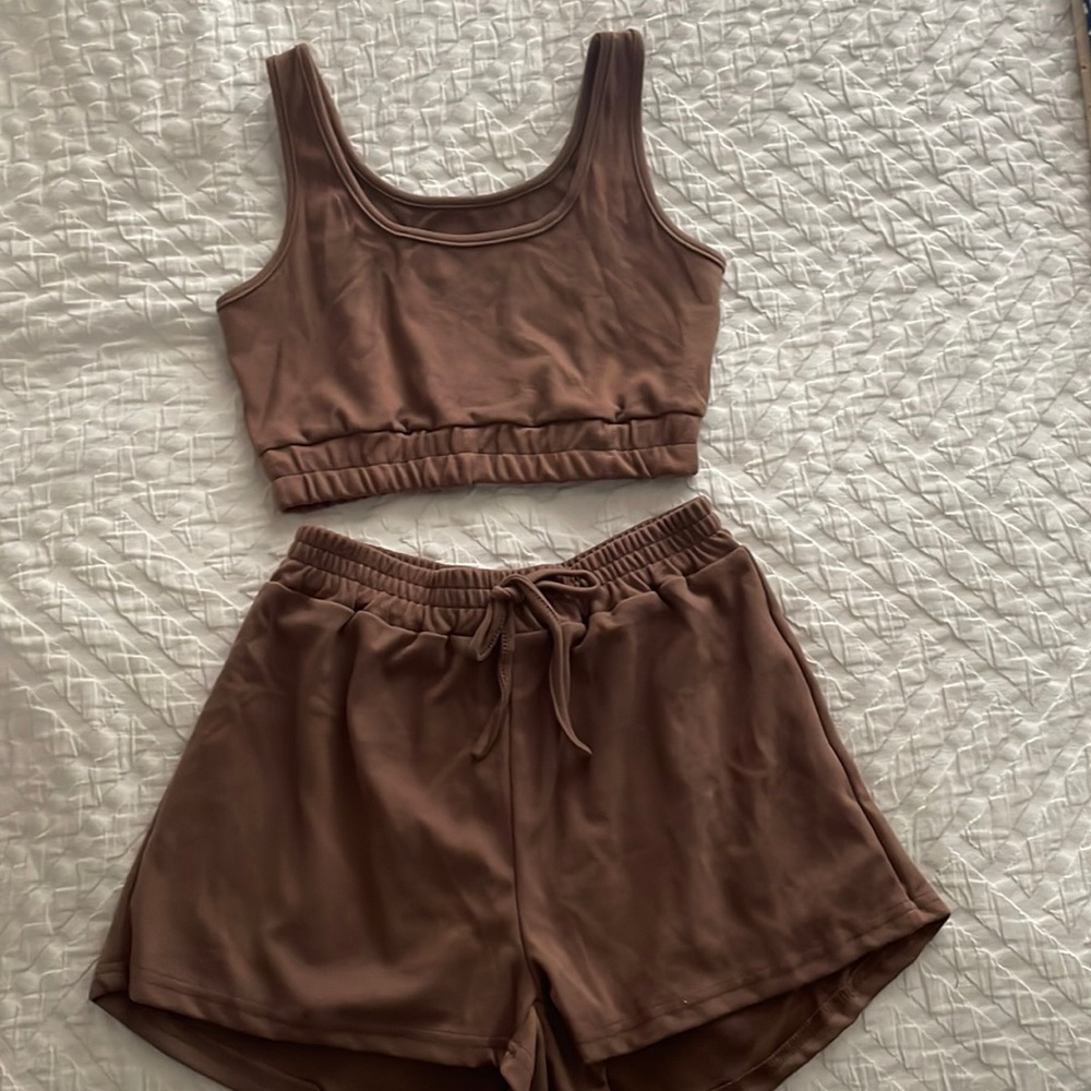 Amazon Women's Brown Intimate Set